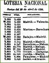 Premio Loteria. 4-1890